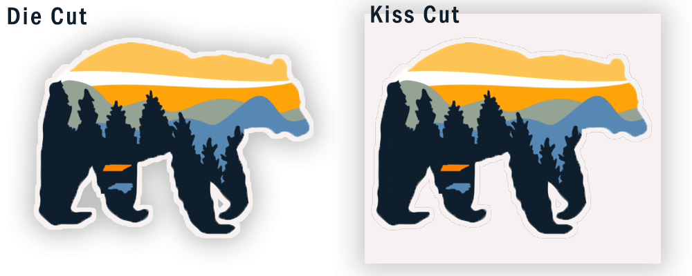 Die Cut VS Kiss Cut Sticker - Maxipro