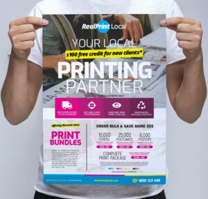 Ide desain poster usaha printing