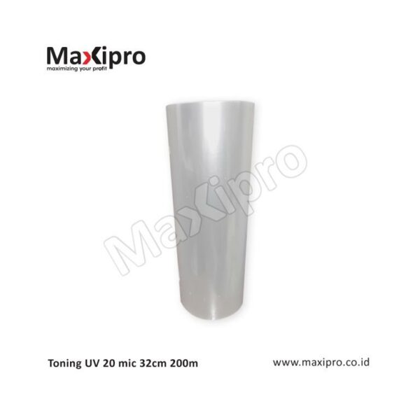 Bahan Toning UV 20 mic 32cm 200m - maxipro.co.id