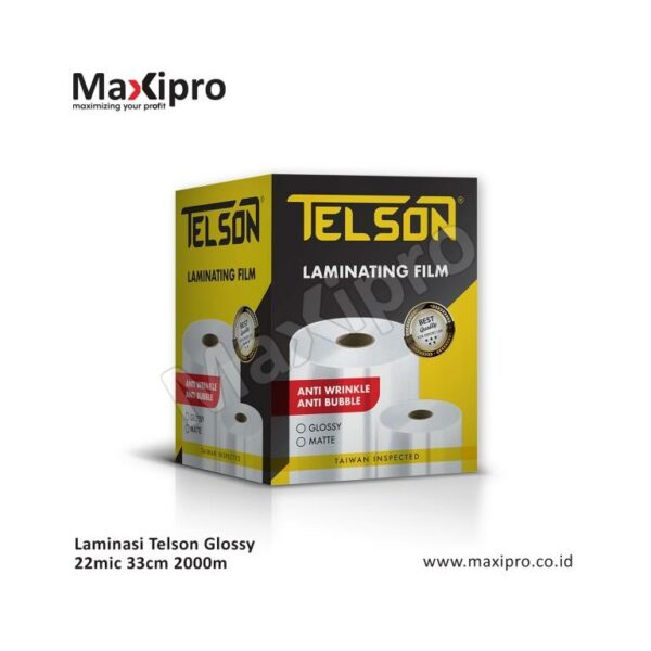 Bahan Laminasi Telson Glossy 22mic 33cm 2000m (1) - maxipro.co.id