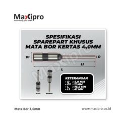 Sparepart Mata Bor 4,0mm - maxipro.co.id