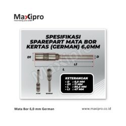 Mata Bor 6,0mm German - Maxipro.co.id
