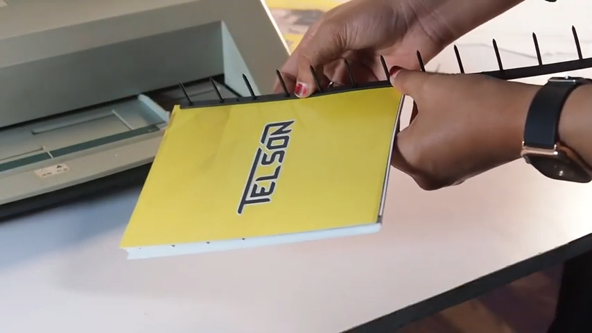 Memasang strip velo binding