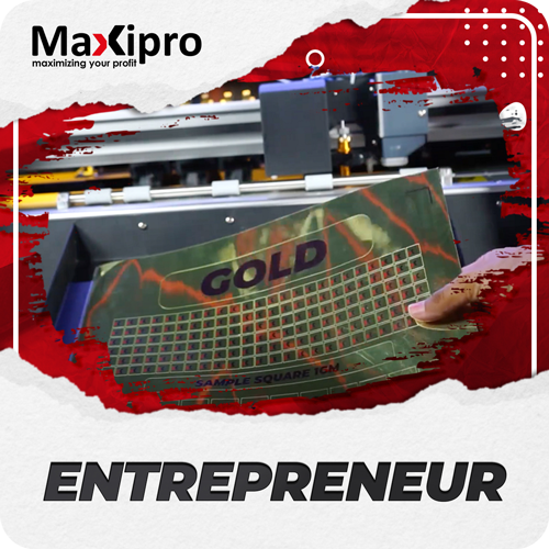 Mudah & Praktis Potong Sticker Gold & Silver Dengan Mesin Label Cutting dari Maxipro - maxipro.co.id