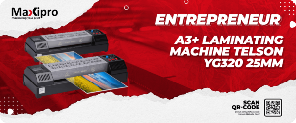 A3+ Laminator / Laminating Machine Telson YG320 25MM - Maxipro