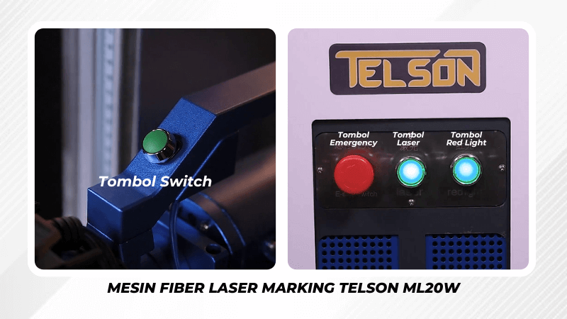 Tombol Fiber Laser Marking Telson ML20W