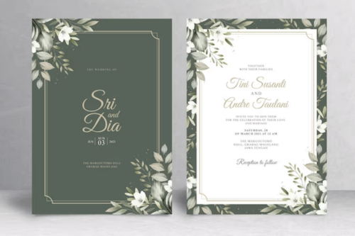 desain undangan pernikahan elegant