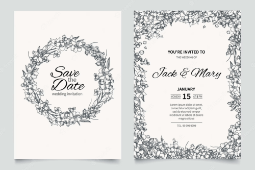 desain undangan pernikahan klasik