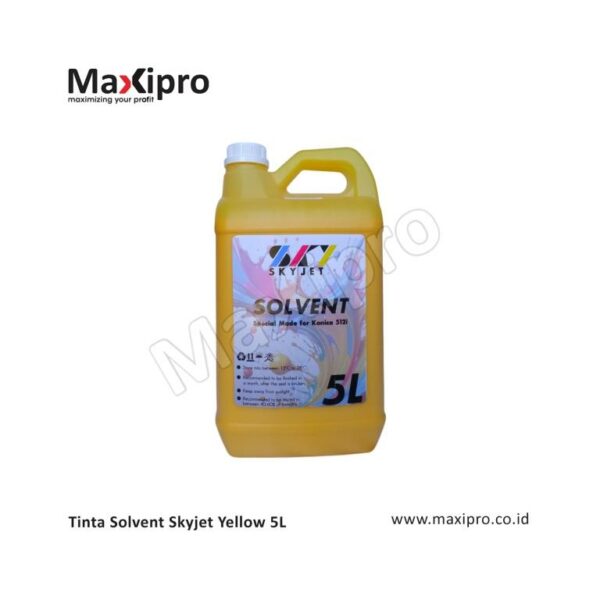 Bahan Tinta Solvent Skyjet Yellow 5L