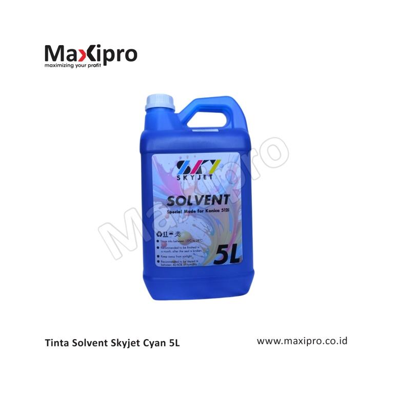 Bahan Tinta Solvent Skyjet Cyan 5L