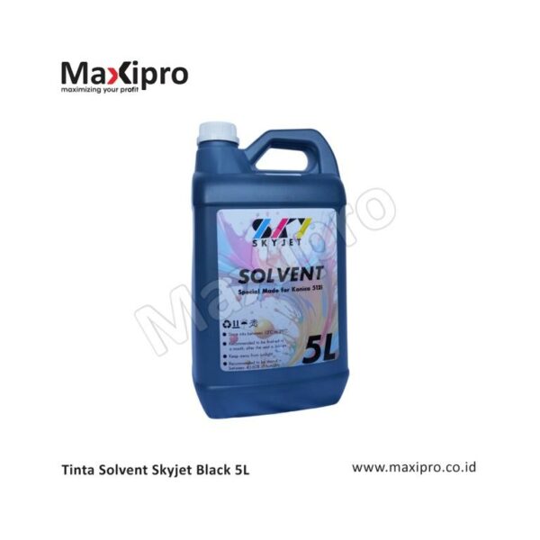 Bahan Tinta Solvent Skyjet Black 5L