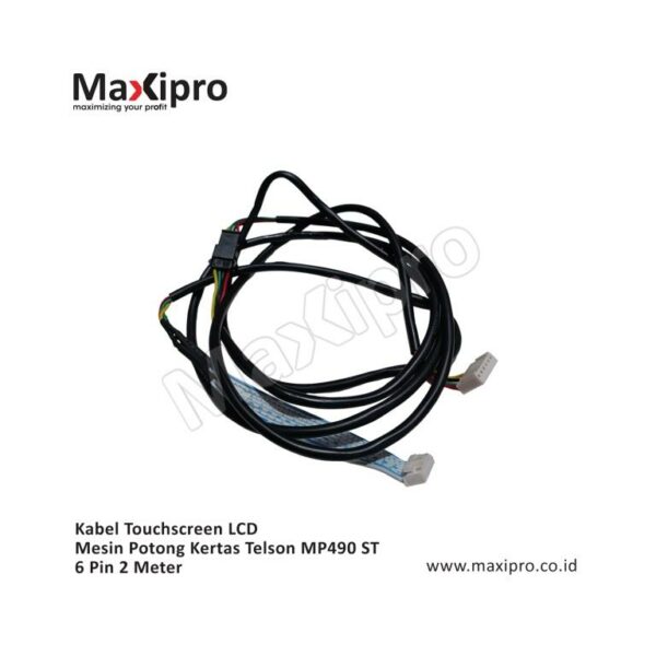 Sparepart Kabel Touchscreen LCD Mesin Potong Kertas Telson MP490 ST 6 Pin 2 Meter