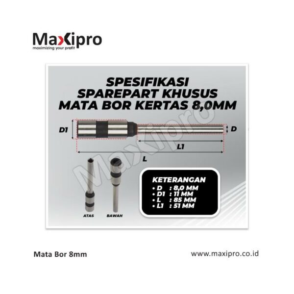 Sparepart Mata Bor 8mm