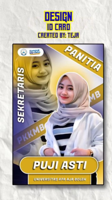 8. Desain ID Card Kreatif untuk Panitia