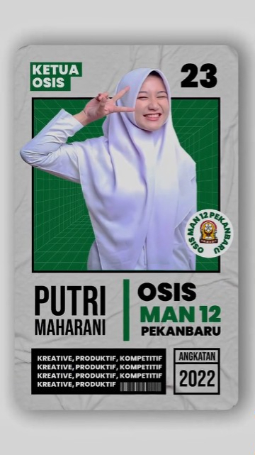 1. Template Desain ID Card Pemilihan Ketua OSIS