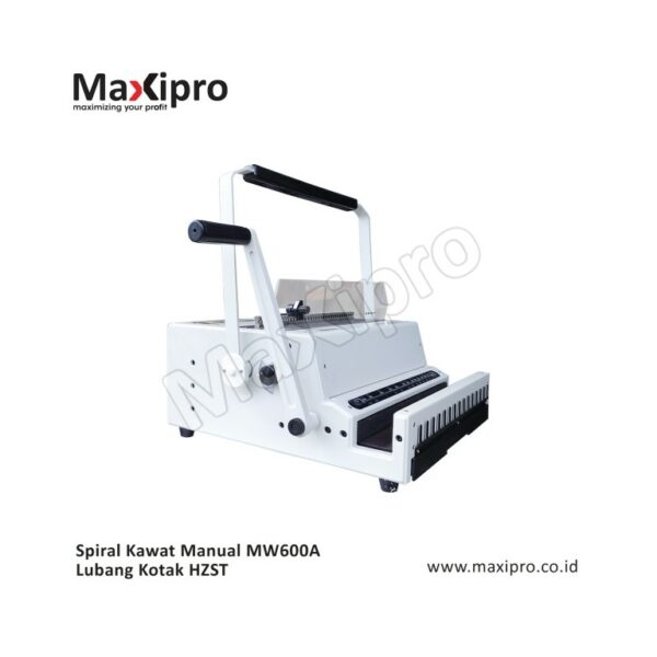 Mesin Spiral Kawat Manual MW600A Lubang Kotak HZST - Gambar 2