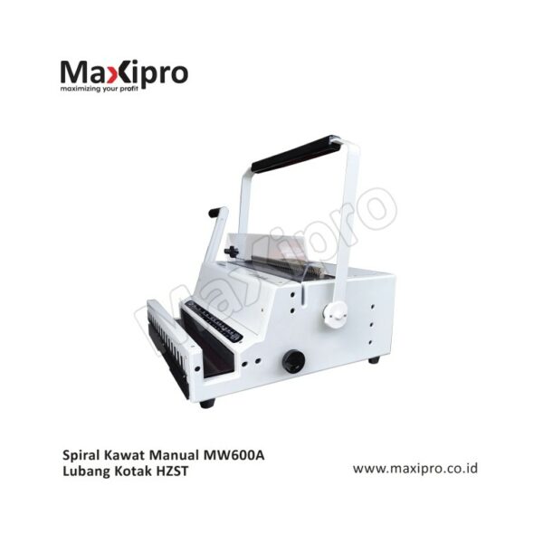 Mesin Spiral Kawat Manual MW600A Lubang Kotak HZST - Gambar 3