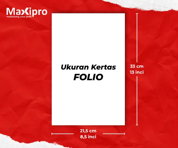 ukuran kertas folio