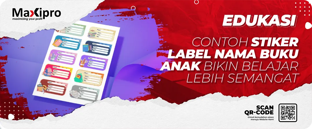 7 Contoh Stiker Label Nama Buku Anak Bikin Belajar Lebih Semangat