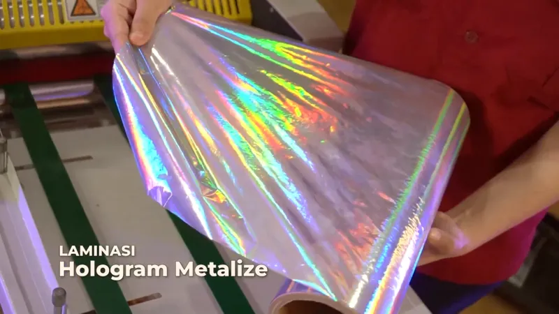 Bahan Laminasi Thermal PE Hologram Metalize