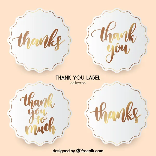 Sticker thank you finishing foil emas