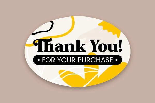 stiker terima kasih bentuk oval