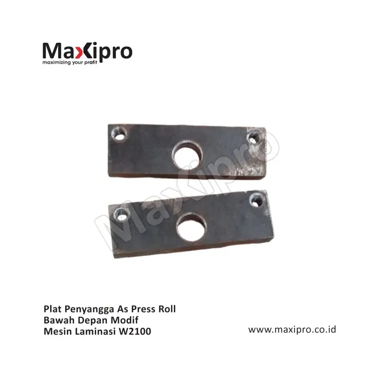 Sparepart-Plat-Penyangga-As-Press-Roll-Bawah-Depan-Modif-Mesin-Laminasi-W2100