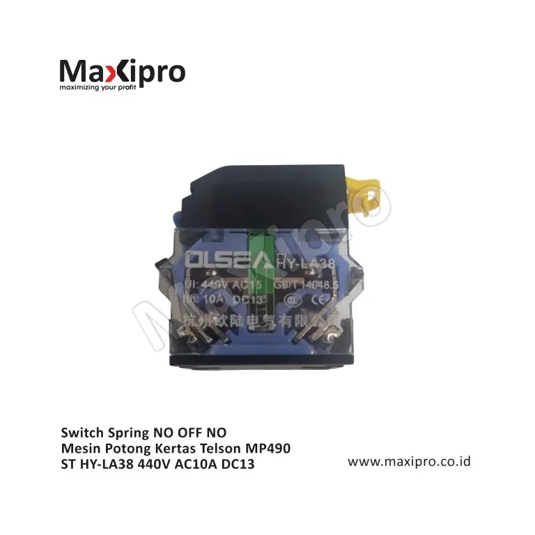 Sparepart-Switch-Spring-NO-OFF-NO-Mesin-Potong-Kertas-Telson-MP490-ST-HY-LA38-440V-AC10A-DC1