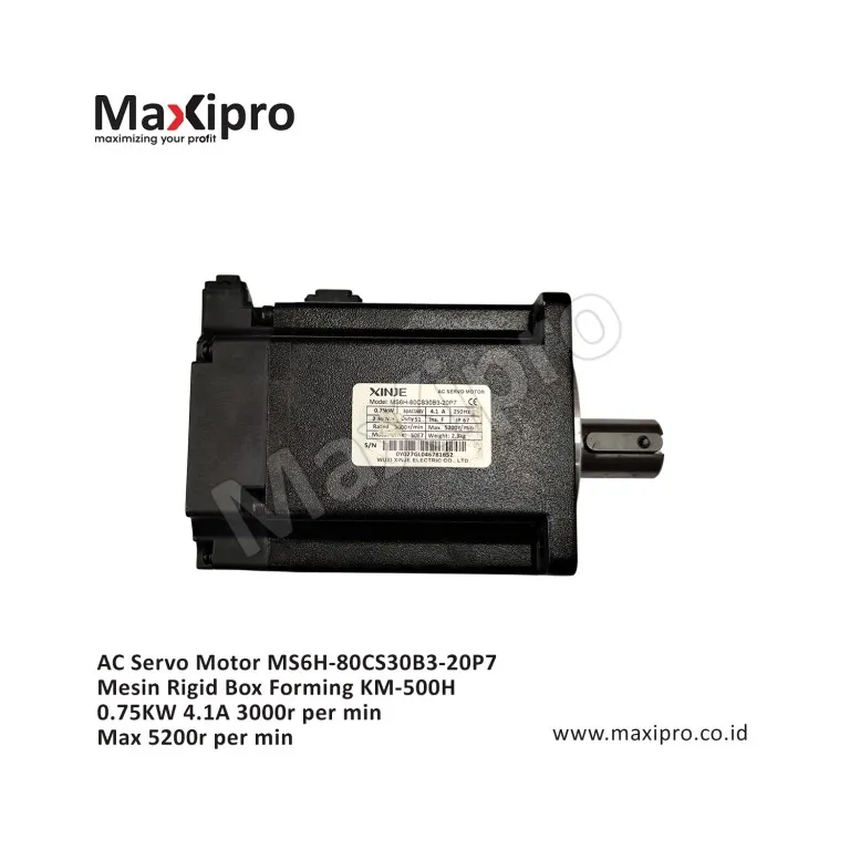 Sparepart-AC-Servo-Motor-Mesin-Rigid-Box-Forming-KM-500H-0.75KW-4.1A-3000r-per-min-Max-5200r-per-min-MS6H-80CS30B3-20P7