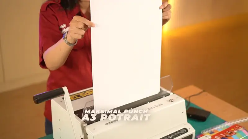 Ukuran Maksimal Mesin Jilid Spiral Elektrik DW600A-HZST