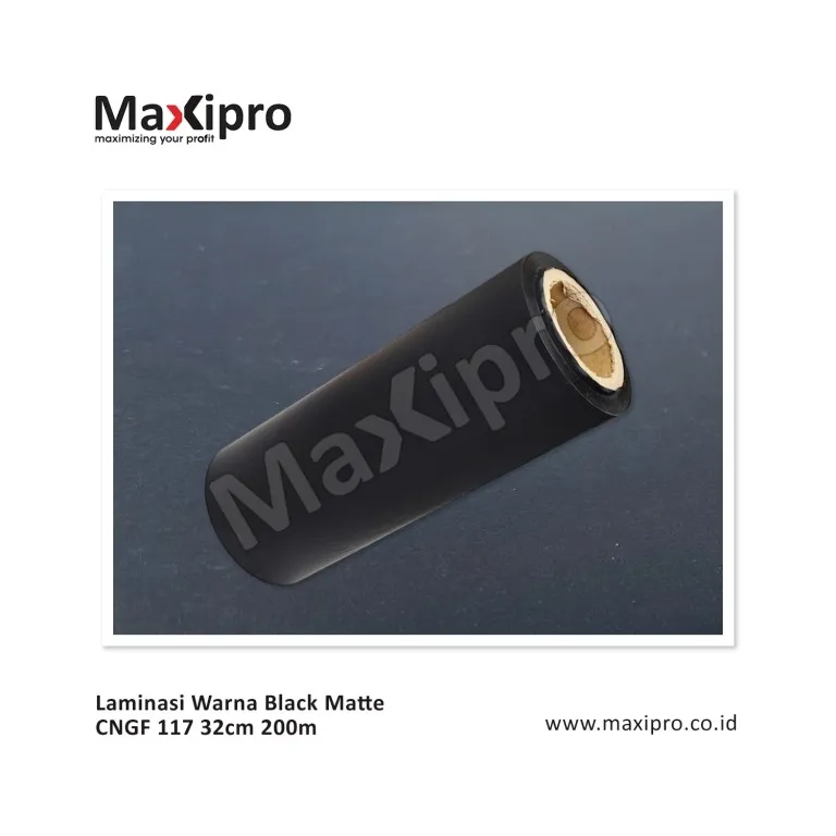 FWBL-B08-081-Bahan-Laminasi-Warna-Black-Matte-CNGF-117-32cm-200m