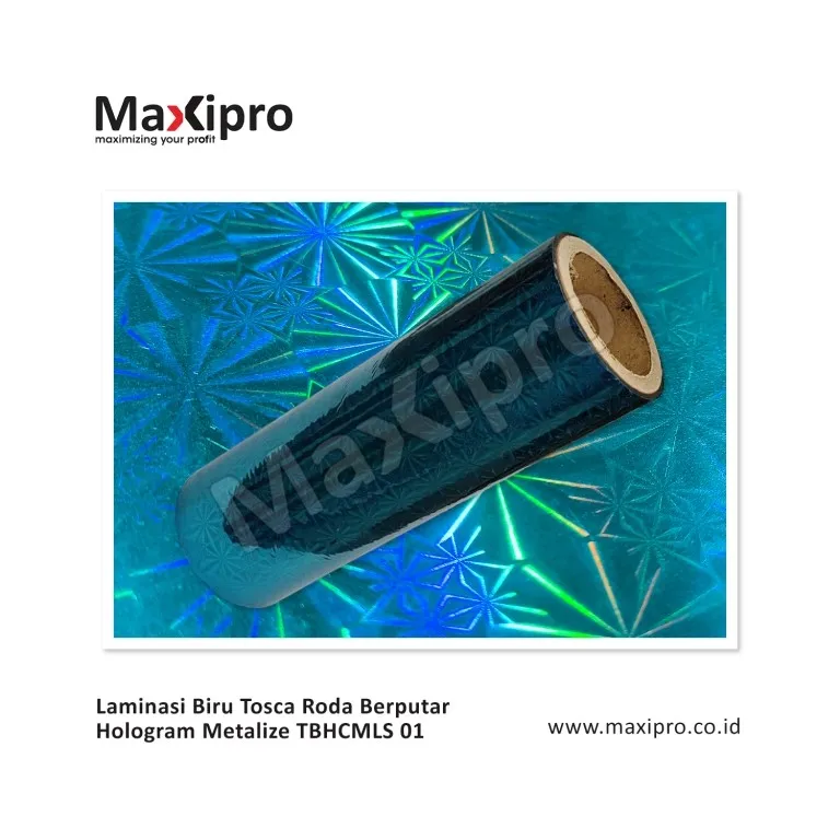 FWBL-B08-095-Bahan-Laminasi-Biru-Tosca-Roda-Berputar-Hologram-Metalize-TBHCMLS-01