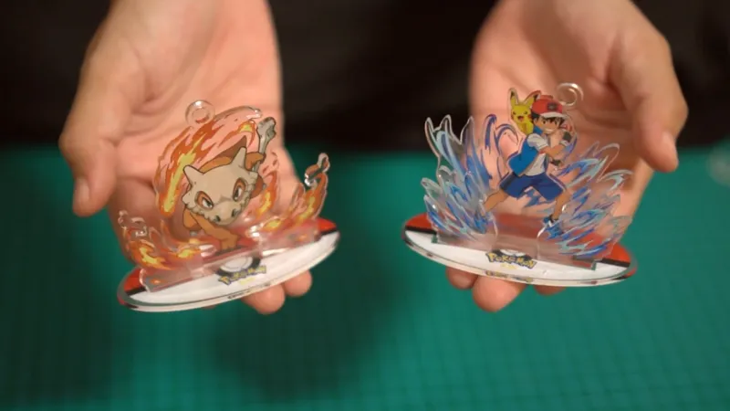 Hasil standee akrilik dengan Mesin Laser Cutting Telson 150W JY9060