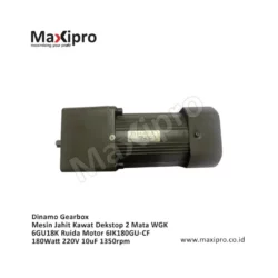 Sparepart-Dinamo-Gearbox-Mesin-Jahit-Kawat-Dekstop-2-Mata-WGK-6GU18K-Ruida-Motor-6IK180GU-CF-180Watt-220V-10uF-1350rpm