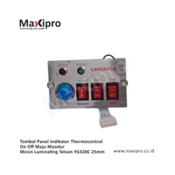Sparepart-Tombol-Panel-Indikator-Thermocontrol-On-Off-Maju-Mundur-Mesin-Laminating-Telson-YG320C-25mm
