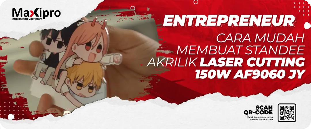 Cara membuat Standee Akrilik Laser Cutting150W AF9060 JY