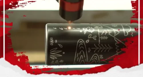 Grafir Presisi di Permukaan Silinder dengan Mesin Laser Cutting